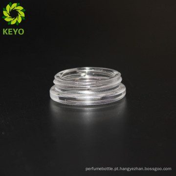 Mini creme cosmético de vidro transparente fosco e frasco de pó frasco de 5 ml para embalagem